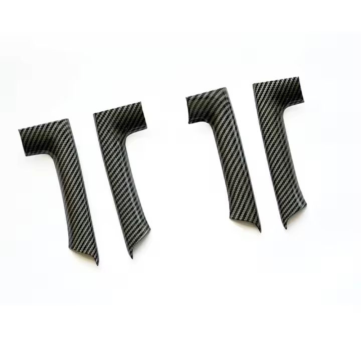 Pegatinas de fibra de carbono ABS para coche, cubierta decorativa para Reposabrazos de puerta Interior, 4 piezas, para Golf 6 MK6 2009-2013 - 1