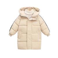 Chaqueta de Invierno Acolchada para Niños Largitud Media, Color Sólido, con Capucha, Cardigan - details 6