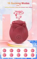 Consolador sexual de succión de rosas para mujer, vibrador Anal 3 en 1 de empuje para punto G, estimulador femenino, huevo vibrador, juguetes para adultos - details 9