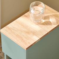 Auxiliares para Salón Mesilla de Noche Estrecha para Dormitorio con 1 Cajón y 1 Compartimento Abierto Blanco y Madera 20 x 35 x 60 cm FBT111-WNx2 ES - details 34