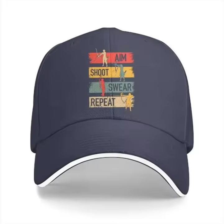 Moda Aim Shoot Swear repetir gorra de béisbol hombres sombreros mujeres visera protección Snapback tiro con arco gorras deportivas - 1