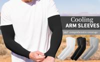 3/6 pares de mangas de brazo de compresión deportiva para hombres y mujeres, hechas de material de nailon transpirable, absorbe la humedad y el sudor, mangas de enfriamiento adecuadas para entrenamientos y actividades al aire libre. - details 0