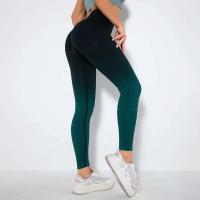 Malla de color degradado sin costuras para mujer, pantalones para correr Fiess con sandalia para realzar la cadera, pantalones de yoga de secado rápido - details 16