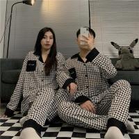 Pijama de Par de Verano-Otoño Cómodo y Suelto para Hombres y Mujeres Viste a La Moda fuera del Hogar - details 9