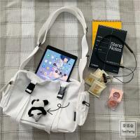 Bolso cruzado de Lienzo a la Moda para Mujeres Bolso de Hombro de Color Sólido, Gran Capacidad, Estilo Casual para Mujeres y Hombres jóvenes - details 14