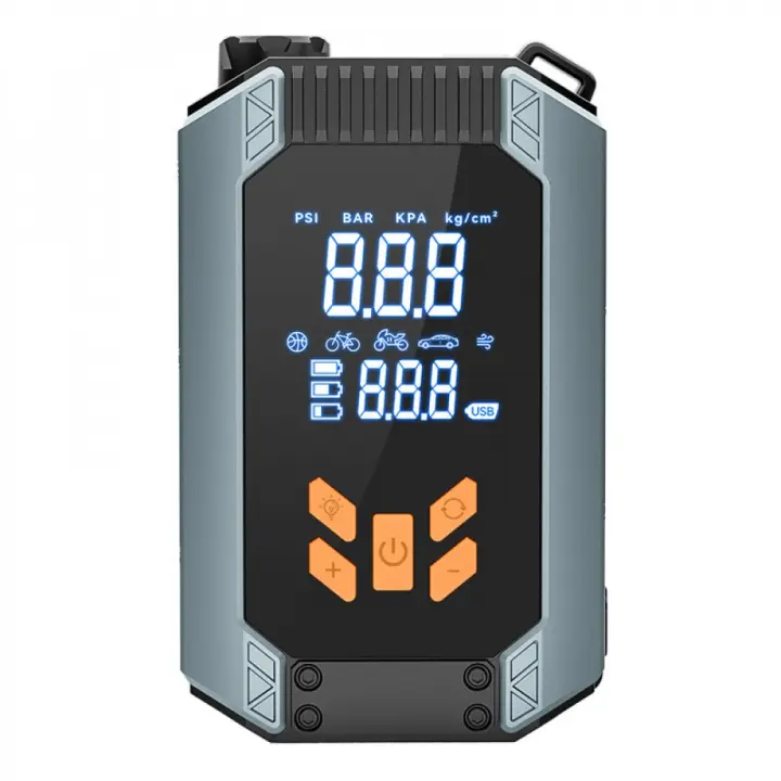 Inflador de Neumáticos, Compresor de Aire Portátil para Neumáticos de Coche, Bomba de Aire Inalámbrica 150 PSI, Bomba de Aire Portátil para Neumáticos de Bicicleta con Pantalla LCD, Clip para Batería - 1