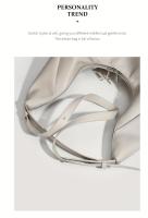 Bolso vintage para mujer, correa ajustable para el hombro, bolso blanco minimalista de gran capacidad para el trabajo, salidas informales - details 9