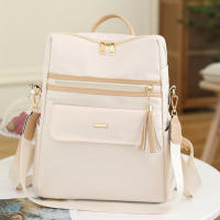 Mochila para mujer Bolso de hombro simple de color sólido - details 6