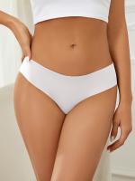 8 bragas con ribete festoneado sin costuras, bragas sexys, bragas cómodas lisas, bragas elásticas - details 3