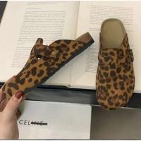 Sandalias de Cork con Punta Cerrada para Mujeres Zapatillas de Camuflaje de Leopardo - details 1