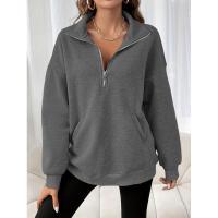Top suelto para mujer, sudaderas, suéter liso, ropa informal de estilo coreano japonés - details 5