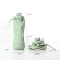 Botella plegable para beber, Botella de agua de silicona plegable para camping y senderismo, Botella de agua de viaje portátil para deportes al aire libre, Resistente al agua, 600 ml, Sin BPA, A prueba de fugas, Fácil de transportar, A prueba de roturas - details 4