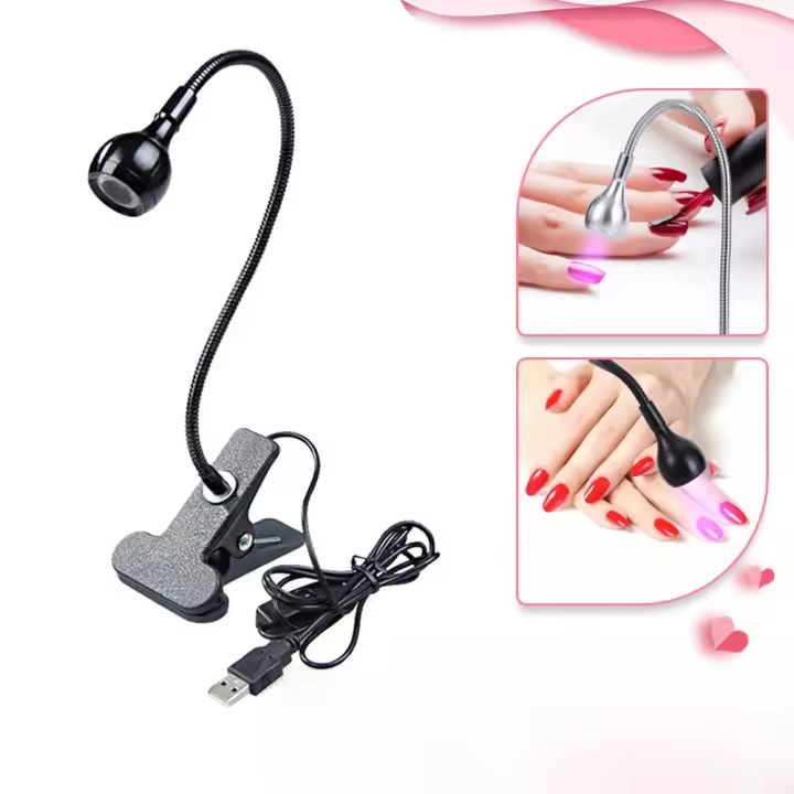 Secador de Uñas LED UV Portátil Mini Lámpara de Escritorio Flexible Herramienta de Manicura para Peluquería para Gel Polish Belleza - 1