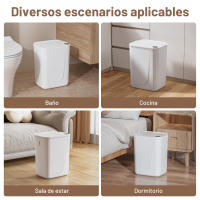 PrettyCare - Cubo de basura inteligente de 25 l, con detección automática de basura sin contacto, resistente al agua, con tapa y pantalla LED, para baño, dormitorio y sala de estar - details 7