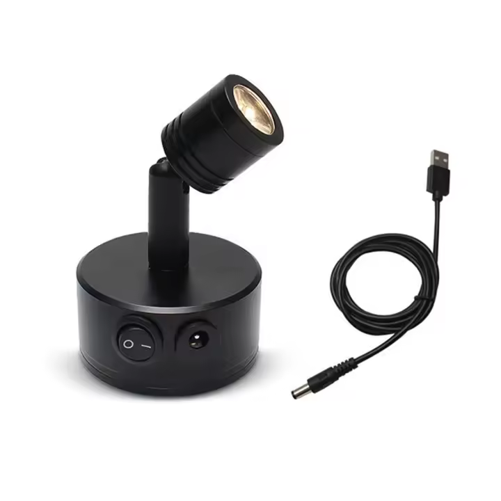 Lámpara LED recargable por USB de 3W con ventosa, luz de enfoque para pantalla, pintura, armario de imágenes, 4000K - 1