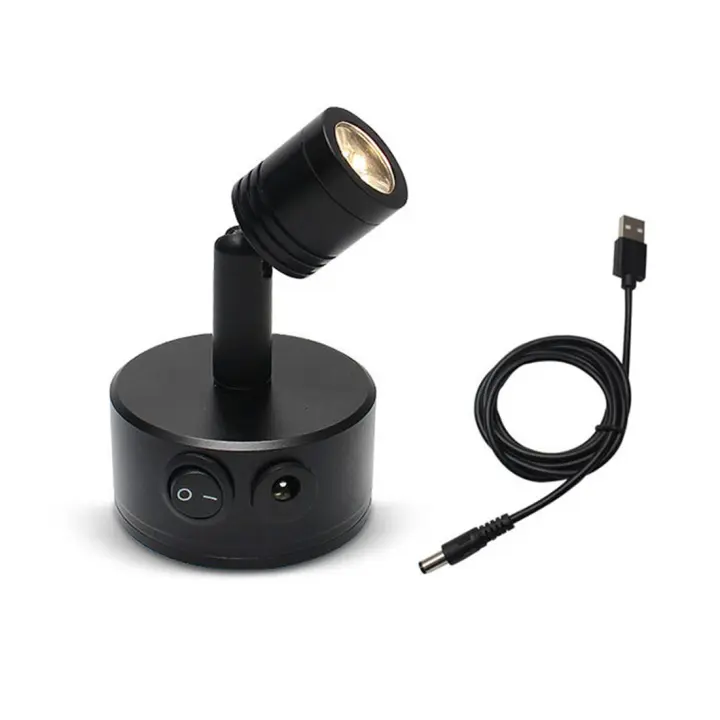 Lámpara LED recargable por USB de 3W con ventosa, luz de enfoque para pantalla, pintura, armario de imágenes, 4000K - 1