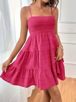 Mini vestido sin mangas combinado con chaleco tipo camiseta de verano para mujer, falda corta líquida para acampar - details 22
