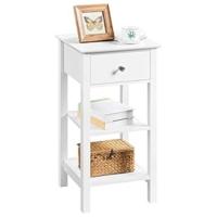 Mesita de Noche Blanca Moderna con Cajón 35x40x60cm Ideal para Dormitorio Sala de Estar - details 9