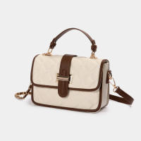 Xiaoxiangfeng cadena de diamantes pequeño bolso cuadrado nuevo de moda y versátil, bolso de mensajero portátil popular para mujer bolso de hombro texturizado - details 2