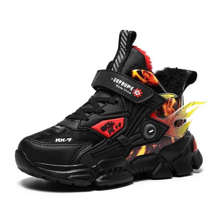 Zapatos Deportivos antideslizantes para niños, botines de nieve para exteriores, zapatillas cálidas impermeables, zapatos casuales de algodón de alta calidad para niños, Invierno - 1
