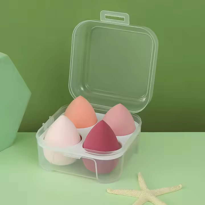 Polvo de Cojín de Aire de Huevo de Maquillaje Paquete de 4 Ideal para Uso Húmedo y Seco - 1