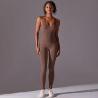 Body de Yoga de una pieza, conjunto de pantalones sin costuras, levantamiento de glúteos, Espalda descubierta, ropa sin mangas - details 31