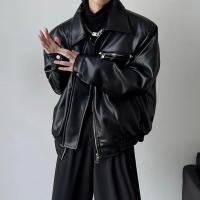 Chaqueta de cuero PU americana para hombre, ropa de locomotora con silueta de alta gama británica para primavera y otoño, herramientas de cuero - details 0