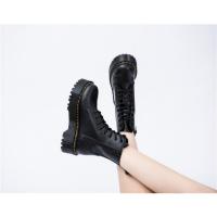 Suelas gruesas con botas de pelo, cremalleras laterales, botines cortos de mujer británica, suelas pastel, botas de trabajo y zapatos de algodón - details 20