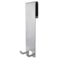Gancho trasero para puerta de ducha de acero inoxidable, resistente al óxido, sin perforaciones, toallero para puerta de vidrio, colgador de albornoz antideslizante Simple - details 13
