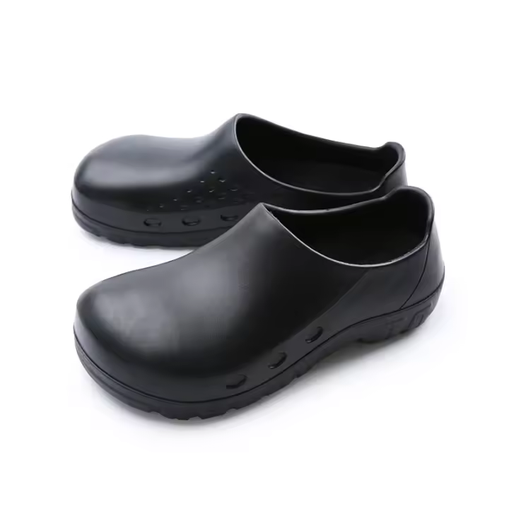Abnkarwin Zapatos de Chef con Punta de Acero, Resistentes al Desgaste, Antideslizantes y a Prueba de Aceite Calzado de Trabajo para Hombres en Primavera/Verano - 1
