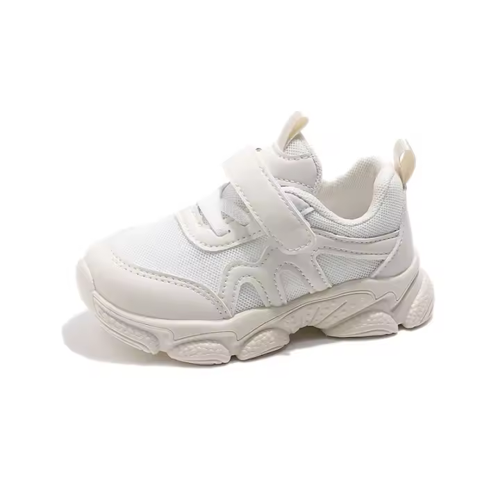 Zapatillas deportivas blancas para niños, zapatos casuales para pequeños - 1