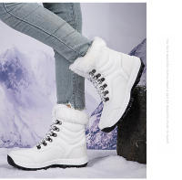 Botas de nieve cálidas para mujer, zapatos de media caña para clima frío, zapatos de felpa para exteriores, zapatillas antideslizantes de invierno - details 9