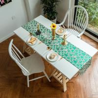 Mantel Individual Navideño con Borlas y Estampado Dorado - Tela de Algodón y Lino Ecológico para Decoración de Mesa (Estilo Rústico Premium) - details 5