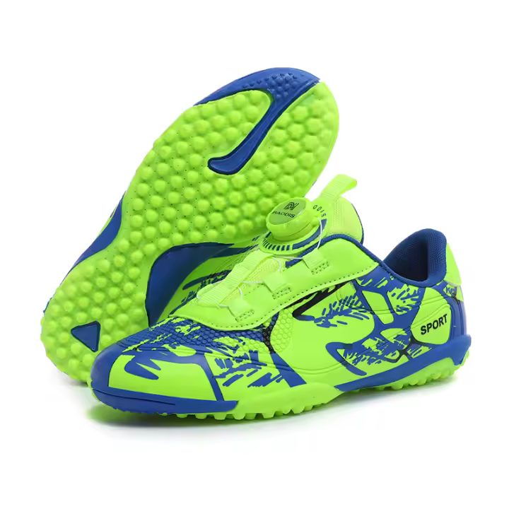 Zapatillas deportivas de fútbol para niños y niñas al aire libre para jóvenes, verdes - 1
