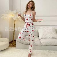 Conjunto de Pyjama de Dos Piezas para Mujer Vestir de Corazón con Pantalones Largos - details 3