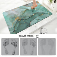 1 alfombrilla antideslizante para baño con patrón de mármol, alfombrilla absorbente para el suelo del inodoro, alfombrilla - details 3