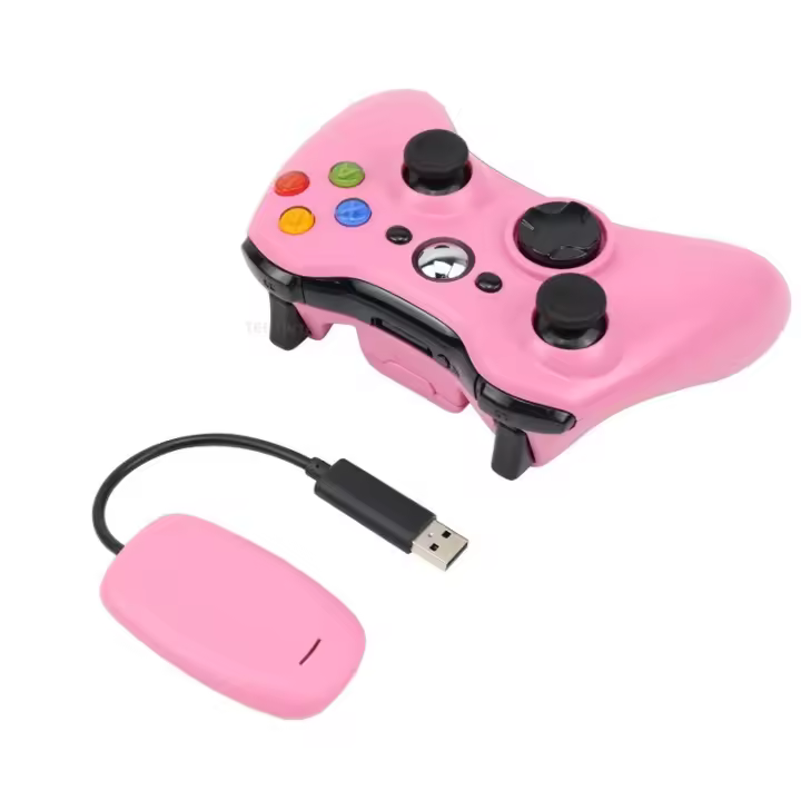 BLUEKAKA Gamepad inalámbrico de 2,4G para Xbox 360, controlador receptor de consola para Microsoft Xbox 360, Joystick de juego para PC win7/8/10 - 1