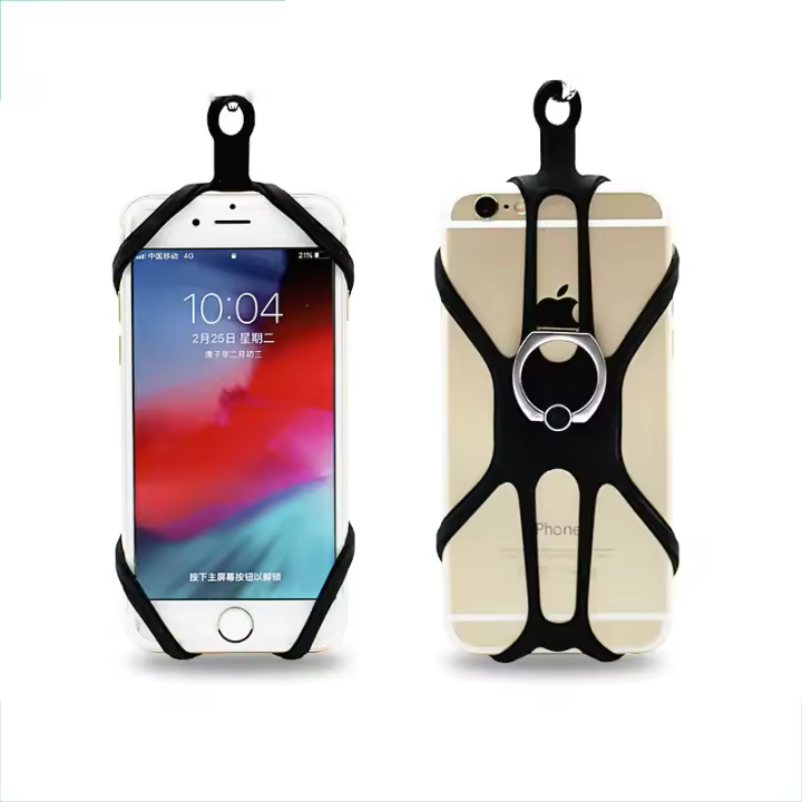 Cordón Universal de Silicona para Teléfono Correa Deportiva con Anillo para Teléfono Móvil - 1