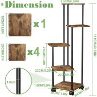 Para De 5 Niveles, Soporte Interior Con Ruedas Desmontables, De Varios Niveles Acuado Para Balcón, Jardín, Interior y Exterior - details 2