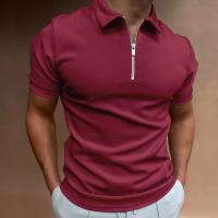 Verano hombre polo camisa cuello manga corta solapa camiseta casual fit top - details 6