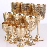 1 Uds 35/80/180/200ml Vintage cobre grabado wer patrón copa agua cáliz Buda Altar beber copa de vino - details 4