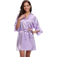 Bata de satén para mujer, lencería íntima, ropa de dormir sedosa, regalo de boda nupcial, bata de baño tipo kimono informal, camisón Sexy - details 3
