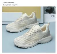 Zapatillas de deporte de moda de las mujeres ahuecadas hacia afuera ultra ligeras grandes de malla transpirable zapatos casuales de los zapatos de las mujeres - details 32