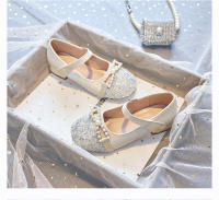 Nuevos zapatos de piel para niña con vestido, zapatillas de cristal para niños con suela blanda - details 10