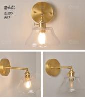 IWHD-Lámpara de pared de latón de estilo nórdico, luz creativa para espejo de baño, lectura de cabecera, candelabro de pared LED de cristal de cobre pequeño - details 7