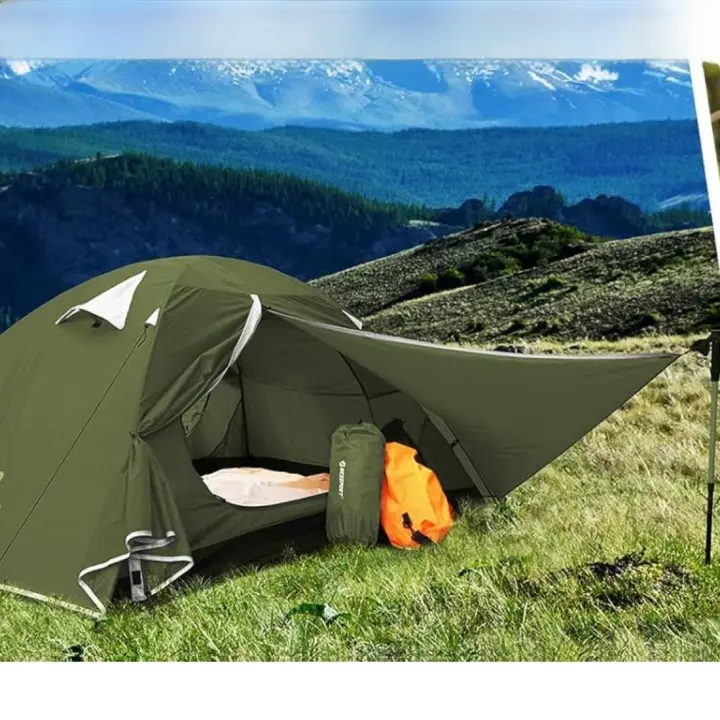 Tienda de Campaña Ultraligera y Impermeable Montaje Fácil, 3 Estaciones, Ventilada, Adecuada para Senderismo y Montañismo al Aire Libre - 1