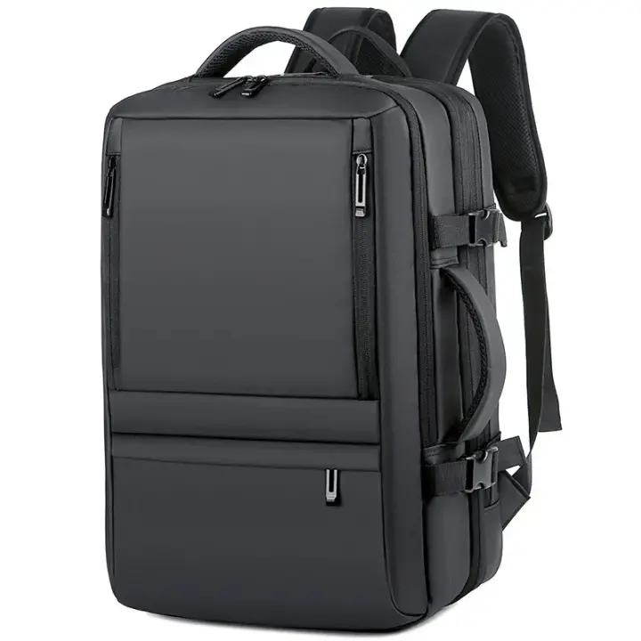 Bolsa para portátil de 17 pulgadas para hombre, mochila Extensible de viaje de negocios con puerto de carga USB y diseño impermeable de gran capacidad, 36-55L - 1
