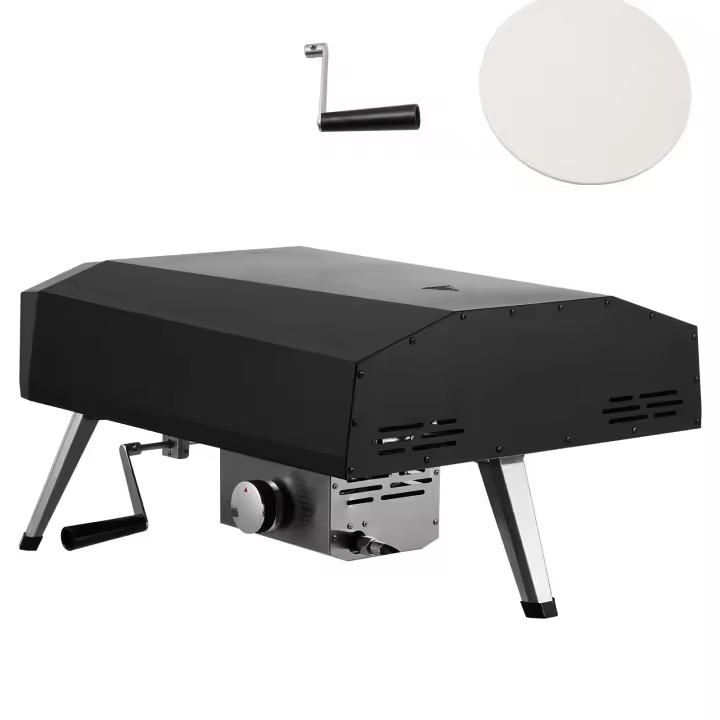 SucceBuy Horno de Pizza para Exteriores, Máquina para Hacer Pizza con Gas de 13", Parrilla para Pizza Exterior Portátil con Piedra para Pizza de Cordierita Engrosada - 1