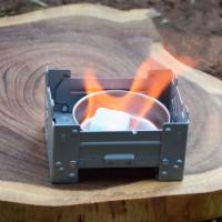 Estufas portátiles de combustible y alcohol sólido para acampar, quemadores plegables ultraligeros, equipo de cocina a prueba de viento para senderismo y mochilas al aire libre - details 2