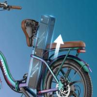 FAFREES F20 Pro+ Bicicleta Eléctrica Plegable, Freno de Doble Disco+SHIMANO de 7 Velocidades, Neumáticos de 20*3,0 Pulgadas, Velocidad Máxima de 25km/h, Batería de 36V 22.5Ah, Pantalla LCD, Alcance de 85-100km, Púrpura - details 3